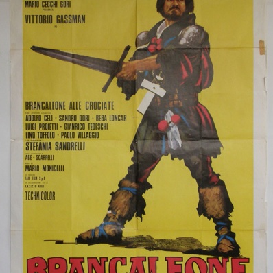 Manifesto locandina cinematografica "Brancaleone alle crociate"