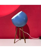 Lampada da tavolo azzurra anni '70